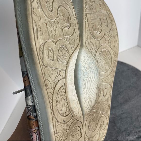 Bobs Dog Print Pattern Style Slip On Laced Shoes 7.5 - Picture 9 of 10